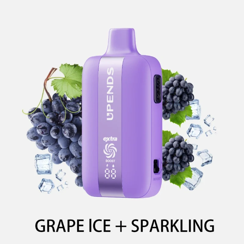 UPENDS UP7 – 35000 Züge, Extra-Taste für Doppelgeschmack, Grape Ice+Sparkling