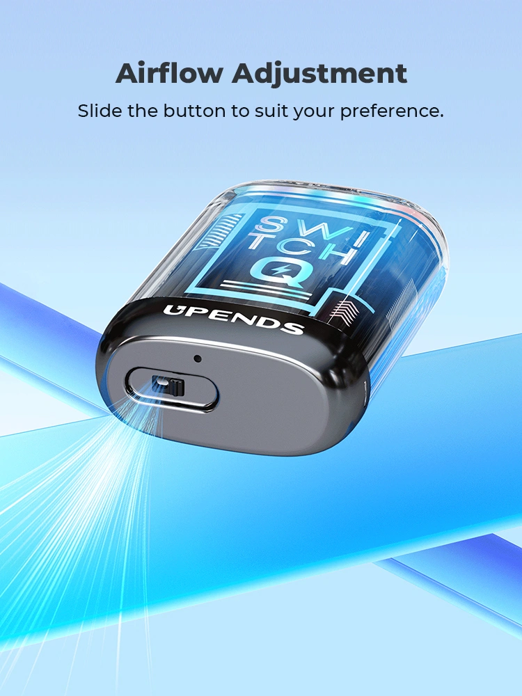 Einstellbarer Luftstrom per Schieberegler für persönliches Dampferlebnis