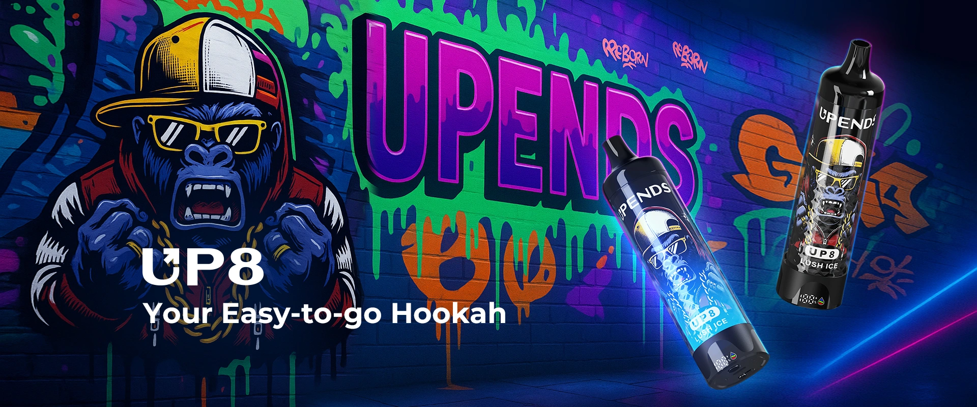 UPENDS UP8 Einweg-Vape, deine einfache Hookah für unterwegs