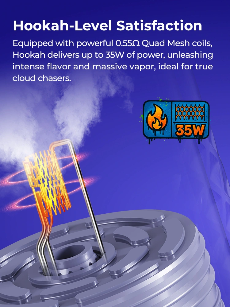 0,55Ω Quad Mesh coil voor krachtige smaak en dikke damp als een hookah