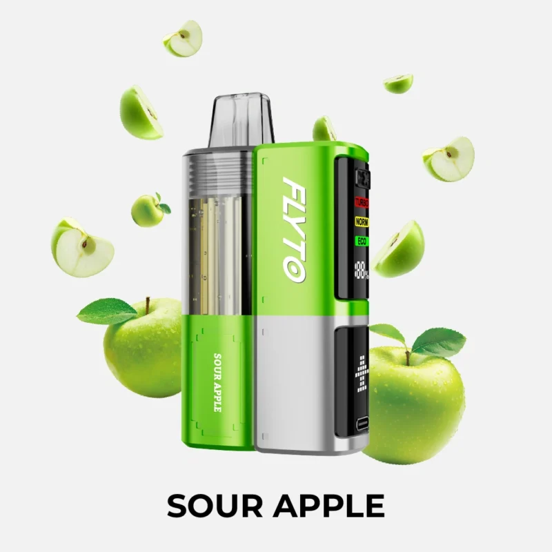 FLYTO 30K – 30.000 Züge, Sour Apple Einweg Vape