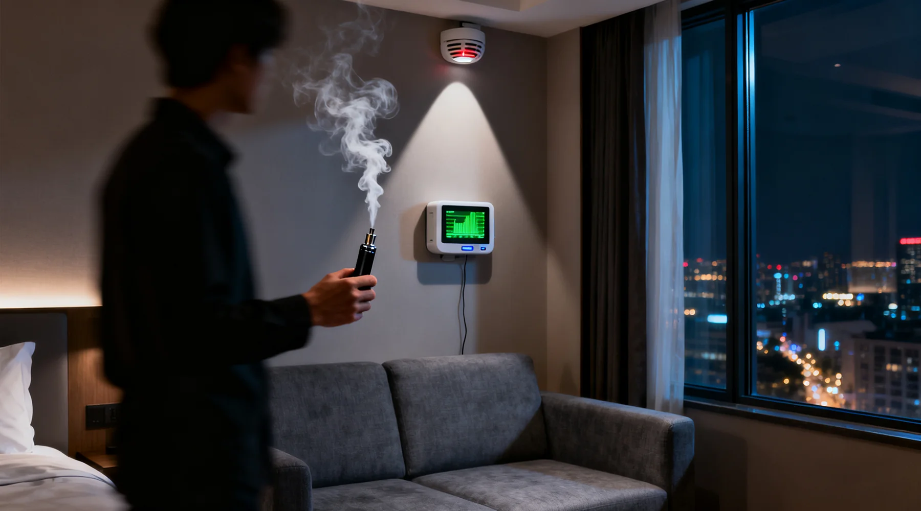 Kann ein Hotel erkennen, ob Sie dampfen